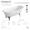 Aqua Eden Clawfoot Bathtubs, 66.94 L, 30.69 W, White/Brushed Nickel, Cast Iron VCTND673122ZB8 - alternate 2
